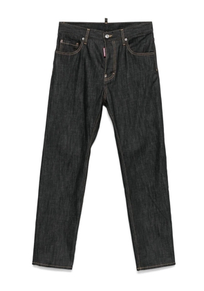 DSQUARED2 cotton contrast-stitch jeans - Black