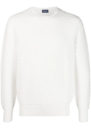 Drumohr diamond-pattern cotton jumper - Neutrals