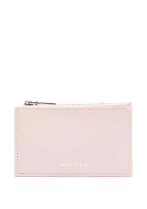 Alexander McQueen zip-top calfskin wallet - Pink
