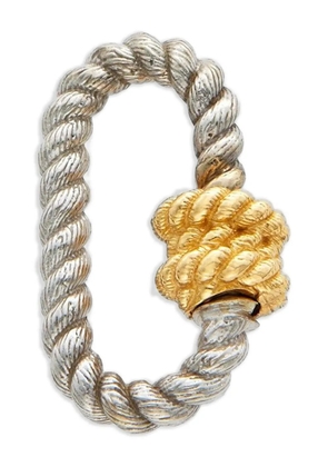 Marla Aaron 14K yellow and white gold Twisted Locked pendant - Silver