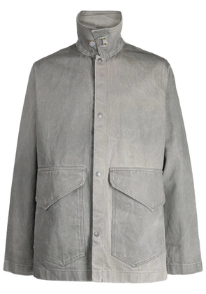OBJECTS IV LIFE funnel-neck denim jacket - Grey