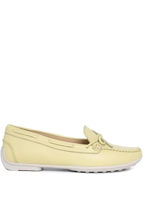 Sarah Chofakian Michigan bow detail loafers - Yellow