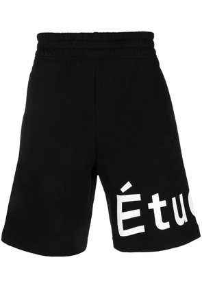 Études Studio logo-print track shorts - Black