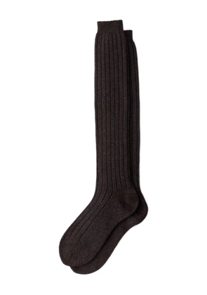 Prada ribbed knit ankle socks - Brown