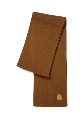 Parajumpers merino-wool logo-plaque scarf - Brown
