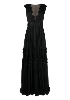 Ana Radu sleeveless ruched maxi dress - Black