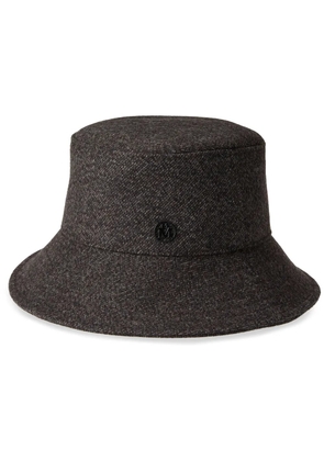 Maison Michel Angele appliqué-logo bucket hat - Brown