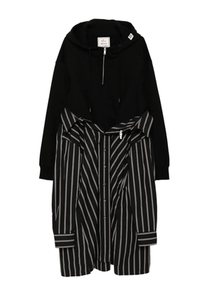 Maison MIHARA YASUHIRO combined hoodie dress - Black
