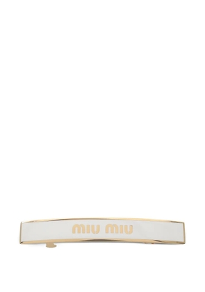 Miu Miu Pre-Owned 2020s logo barrette - Gold