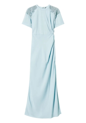 TWINSET embroidered twill dress - Blue