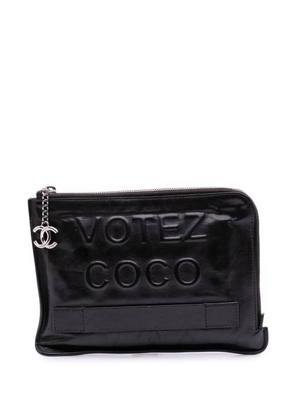 CHANEL Pre-Owned 2014-2015 Lambskin Votez Coco clutch bag - Black