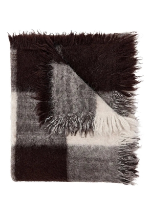 Proenza Schouler checked fringed scarf - Black