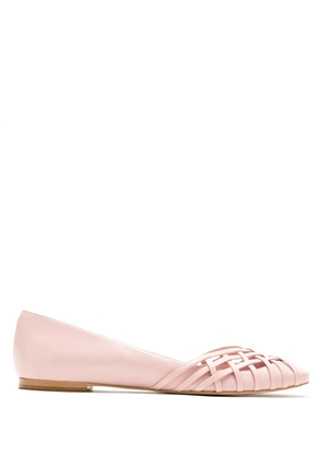 Sarah Chofakian Victoria leather ballerina shoes - Pink