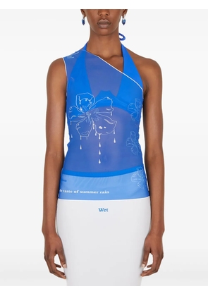 Di Petsa single-shoulder tank top - Blue