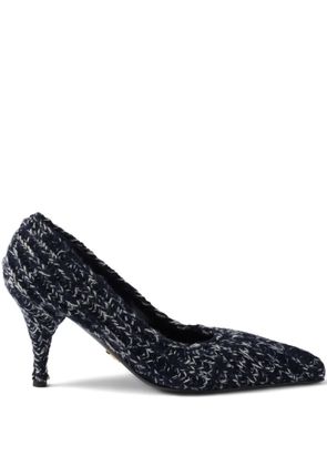 Prada 85mm knitted pumps - Blue