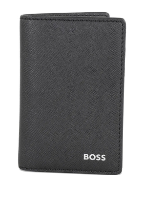 BOSS logo-detail wallet - Black