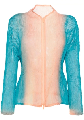 Issey Miyake plissé gradient bouse - Blue