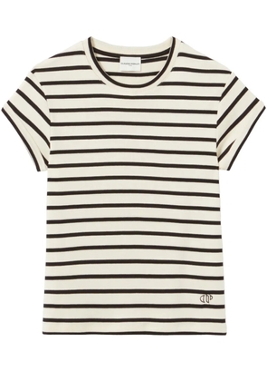 Claudie Pierlot striped short-sleeve T-shirt - White