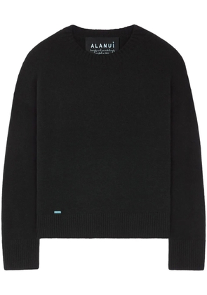 Alanui ribbed-edge cashmere-blend jumper - Black