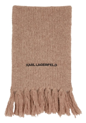 Karl Lagerfeld Essential knitted scarf - Neutrals