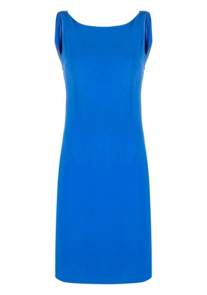 Christian Dior Pre-Owned 2010s draped back sleeveless dress - Blue