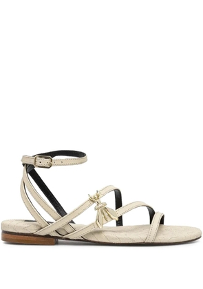 Patrizia Pepe criss-cross flat sandals - Neutrals