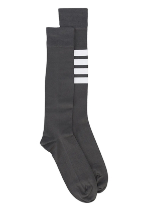 Thom Browne 4-bar striped socks - Grey