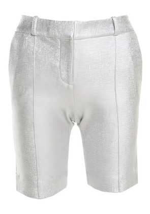 DVF Diane von Furstenberg metallic-effect tailored shorts - Grey