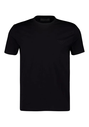 Prada logo-plaque crew-neck T-shirt - Black