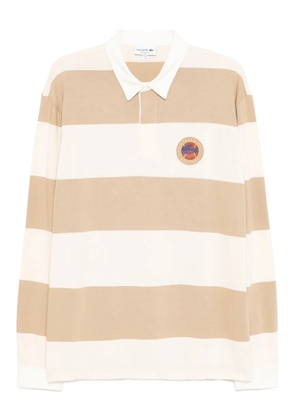 Lacoste logo-embroidered polo shirt - Neutrals