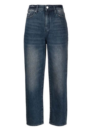 Armani Exchange distressed-effect straight-leg jeans - Blue