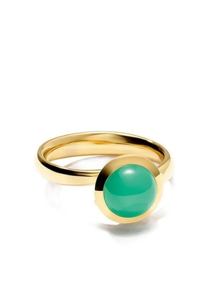 TAMARA COMOLLI yellow gold Bouton Chrysoprase ring