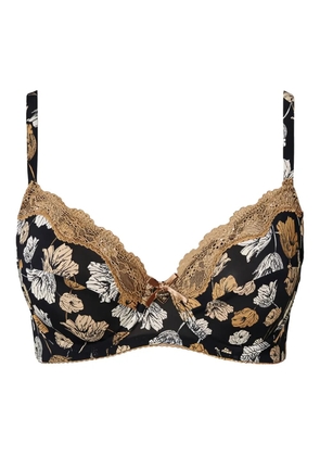 TWINSET floral-print underwire bra - Black