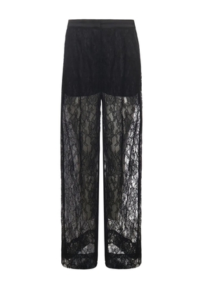 PINKO floral-lace trousers - Black
