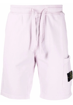 Stone Island logo-patch track shorts - Pink