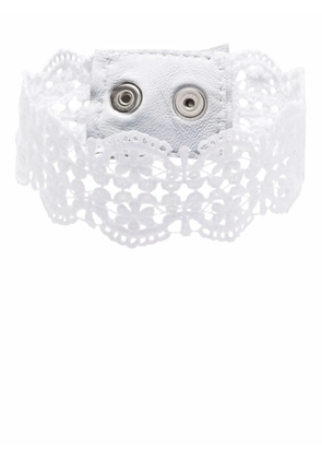 Manokhi Katherine lace choker necklace - White