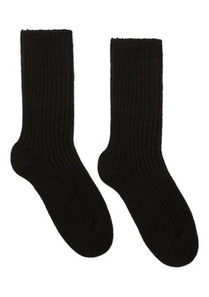 Alanui ribbed cashmere socks - Black