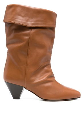 ISABEL MARANT 55mm Dalby draped leather boots - Brown