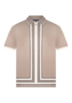 Manière De Voir stripe-detailed polo shirt - Brown