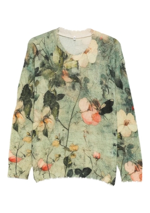 R13 floral-print jumper - Green