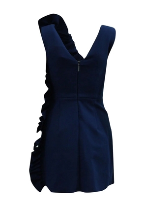 MSGM asymmetrical ruffled mini dress - Blue
