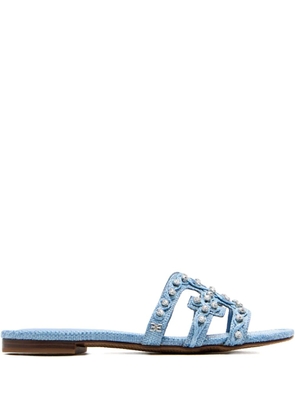 Sam Edelman crystal-embellished woven sandals - Blue