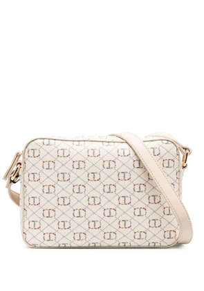 TWINSET logo-print shoulder bag - Neutrals