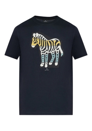 PS Paul Smith zebra-print T-shirt - Blue