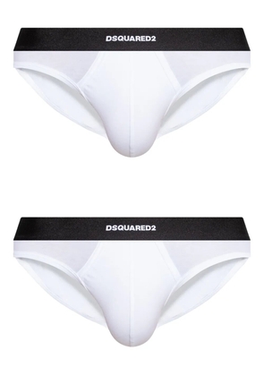 DSQUARED2 logo-waistband briefs (pack of two) - White