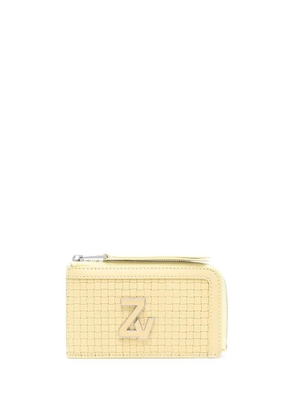 Zadig&Voltaire logo-plaque medium leather wallet - Neutrals