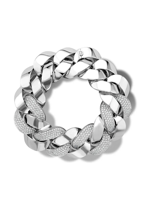 Pragnell 18kt white gold diamond Cuba large chain bracelet