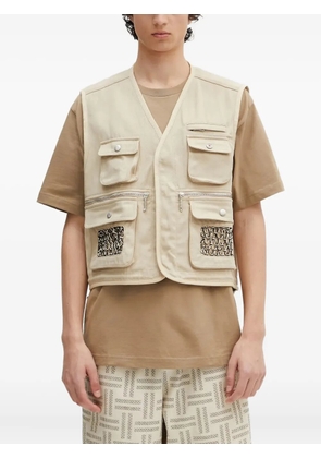 Kenzo zip pocket gilet - Neutrals