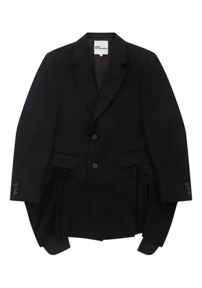 Noir Kei Ninomiya buttoned panelled blazer - Black