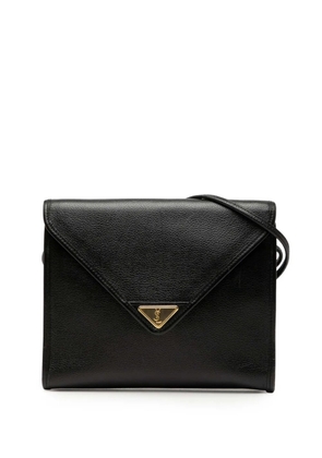 Saint Laurent Pre-Owned 20th Century Leather Envelope Flap crossbody bag - Black